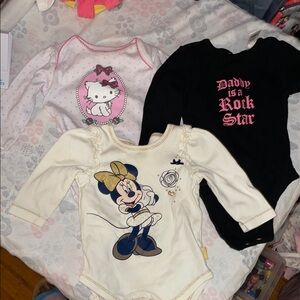 Disney Cream Bodysuit with Classic Minnie Mouse Charm